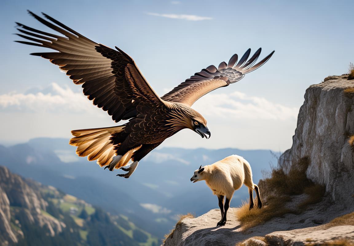 金雕捕猎遭遇山羊求生反击：悬崖生死较量展现自然界生存法则与猛禽误判代价
